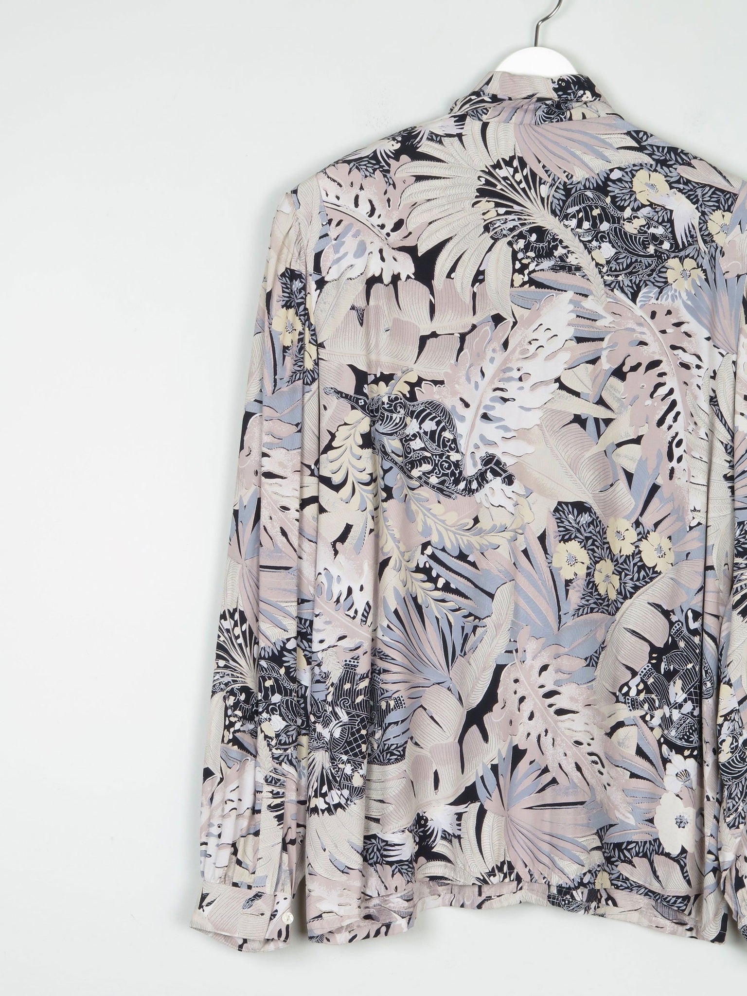 Women’s Vintage Printed Blouse With Print Long Sleeved M - The Harlequin