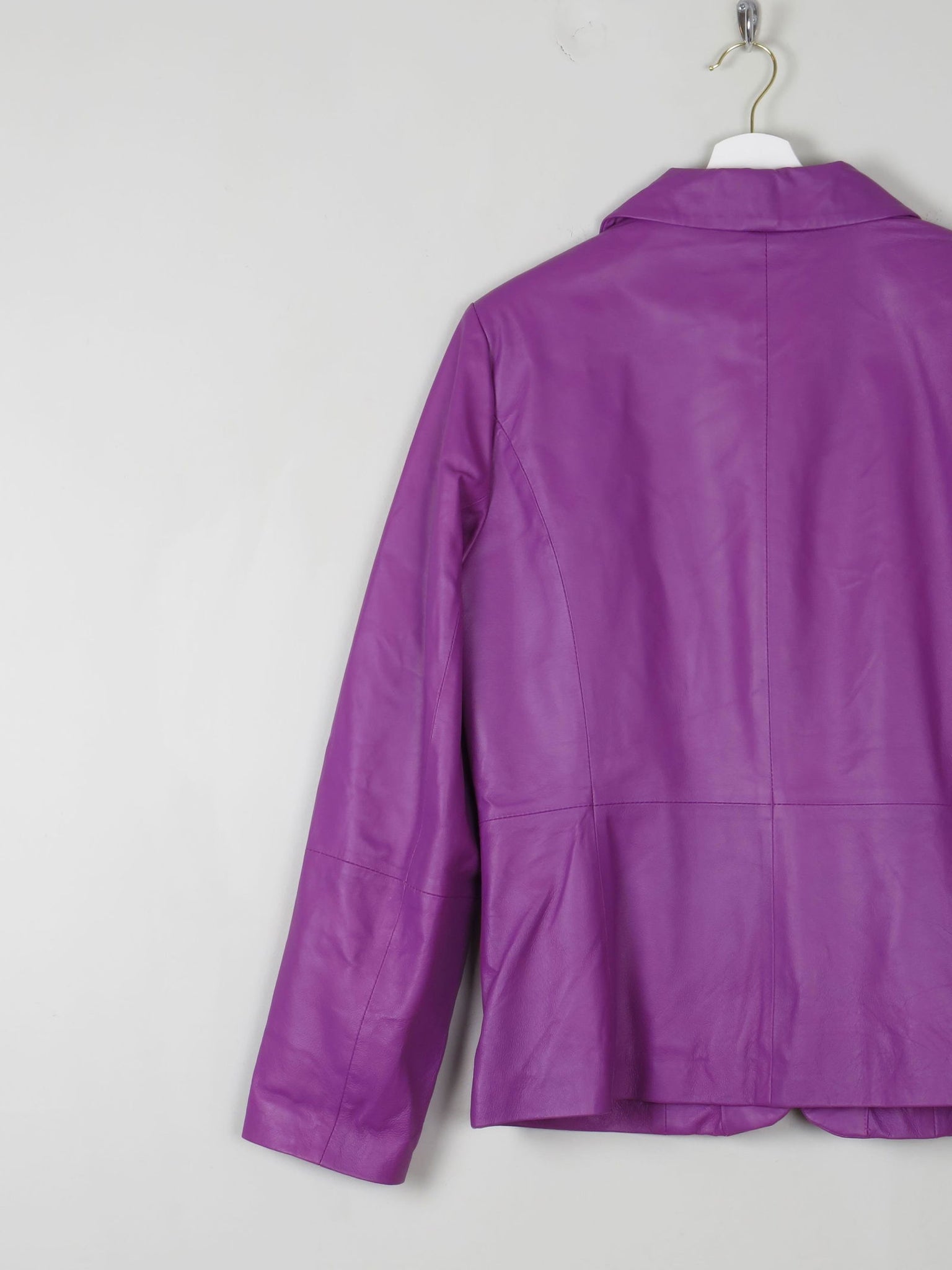 Women's Vintage  Purple Leather Tailored Jacket M - The Harlequin