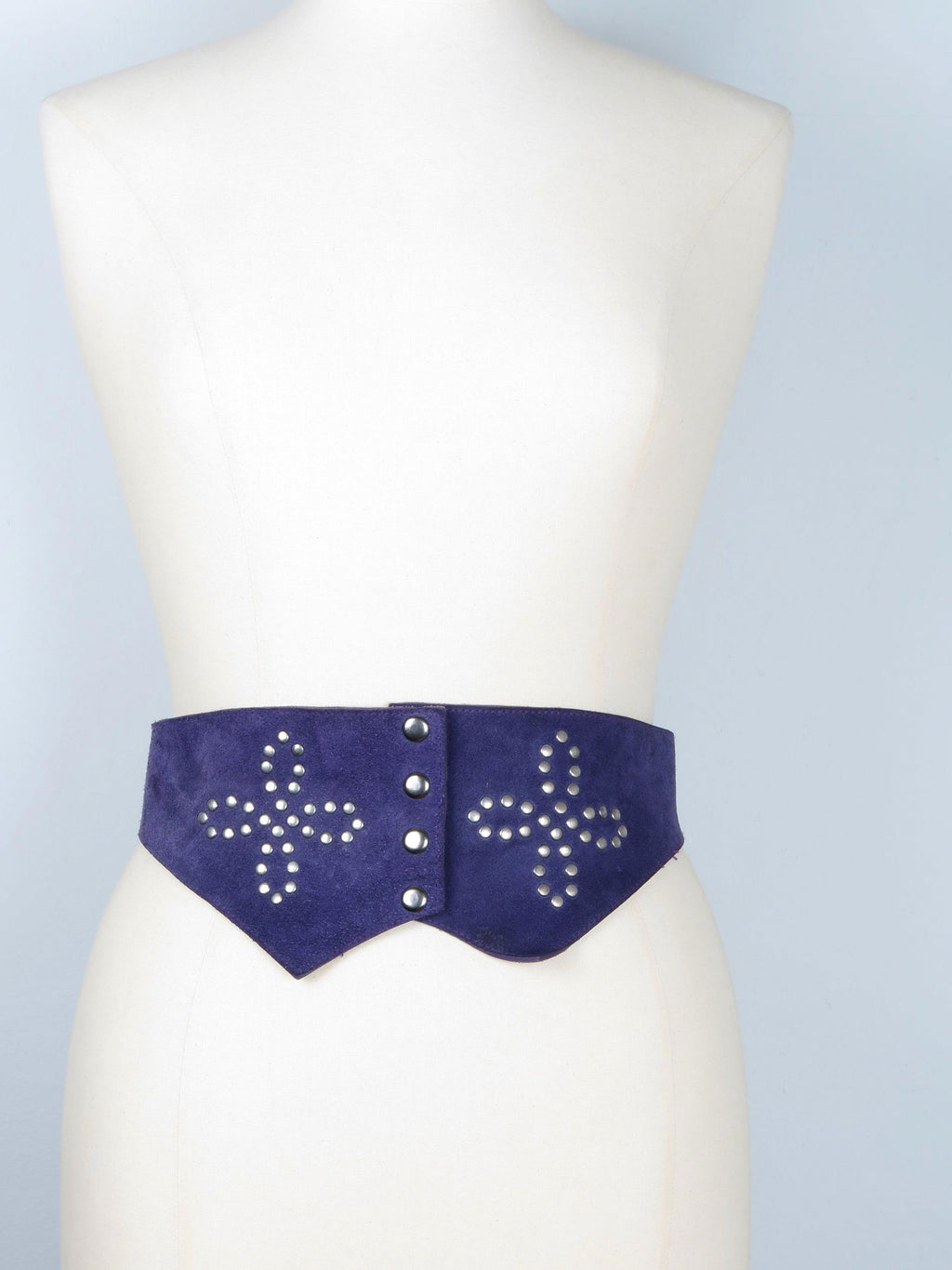 Women's Vintage Purple Suede 1970s/80s Waisted Belt S/M - The Harlequin