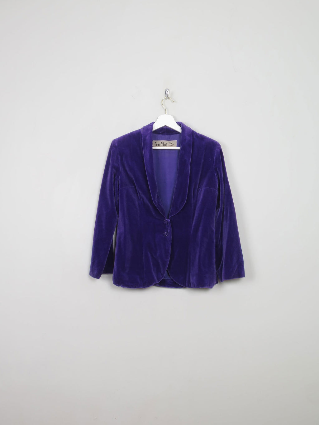 Women's Vintage Purple Vera Mont Velvet Jacket S - The Harlequin