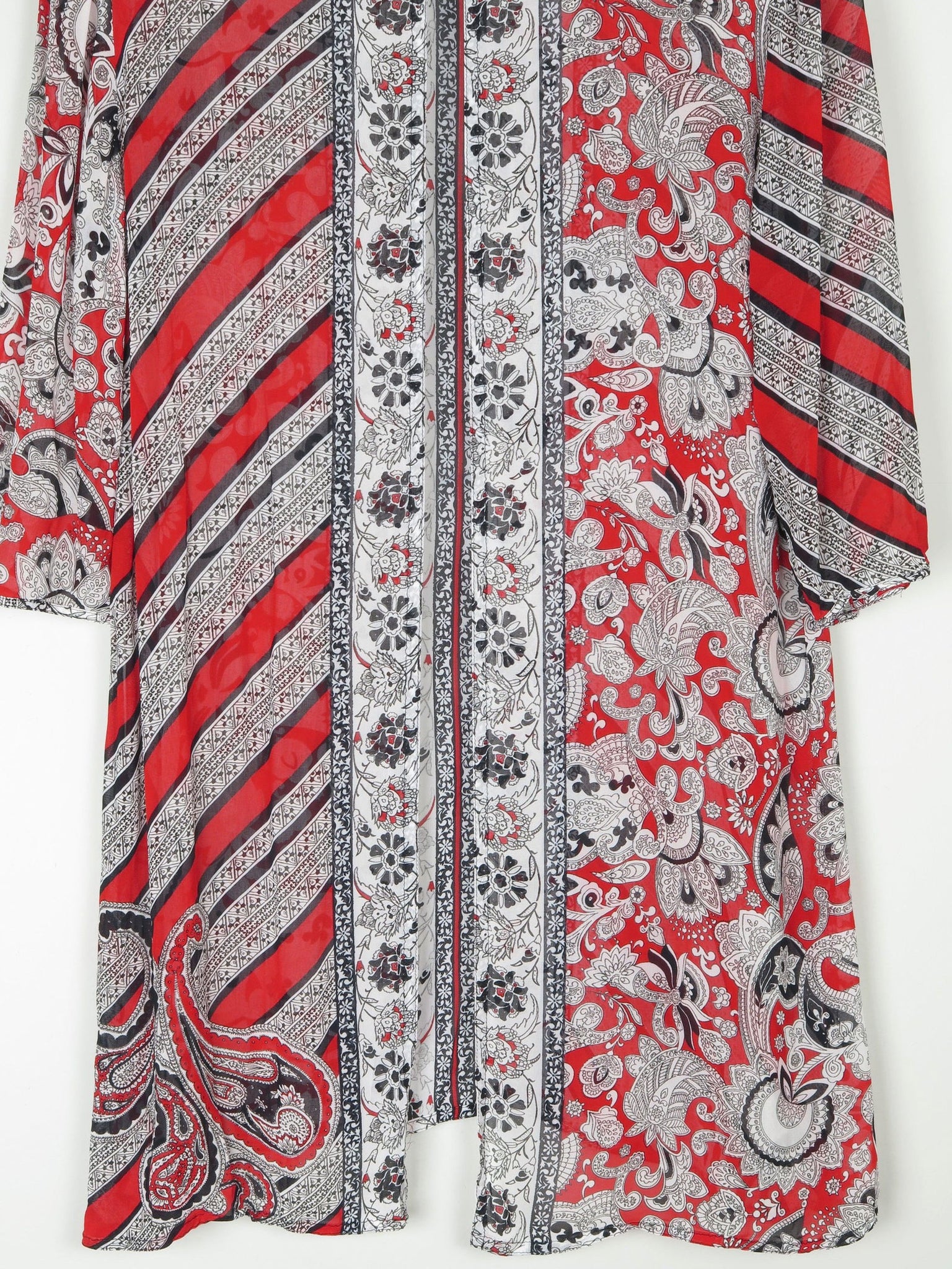 Women's Vintage Red & Black Printed Tunic M - The Harlequin
