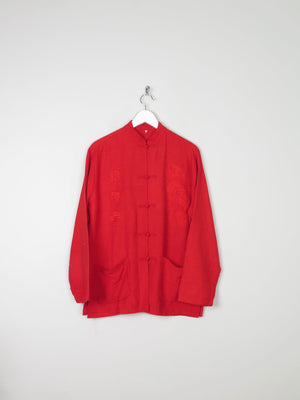 Women’s Vintage Red Chinese Dynasty Jacket With Dragon Embroidery M - The Harlequin