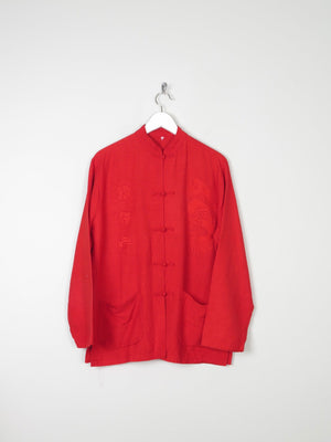 Women’s Vintage Red Chinese Dynasty Jacket With Dragon Embroidery M - The Harlequin