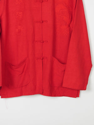 Women’s Vintage Red Chinese Dynasty Jacket With Dragon Embroidery M - The Harlequin