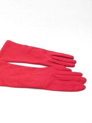 Women's Vintage Red Gloves Short Unworn - The Harlequin