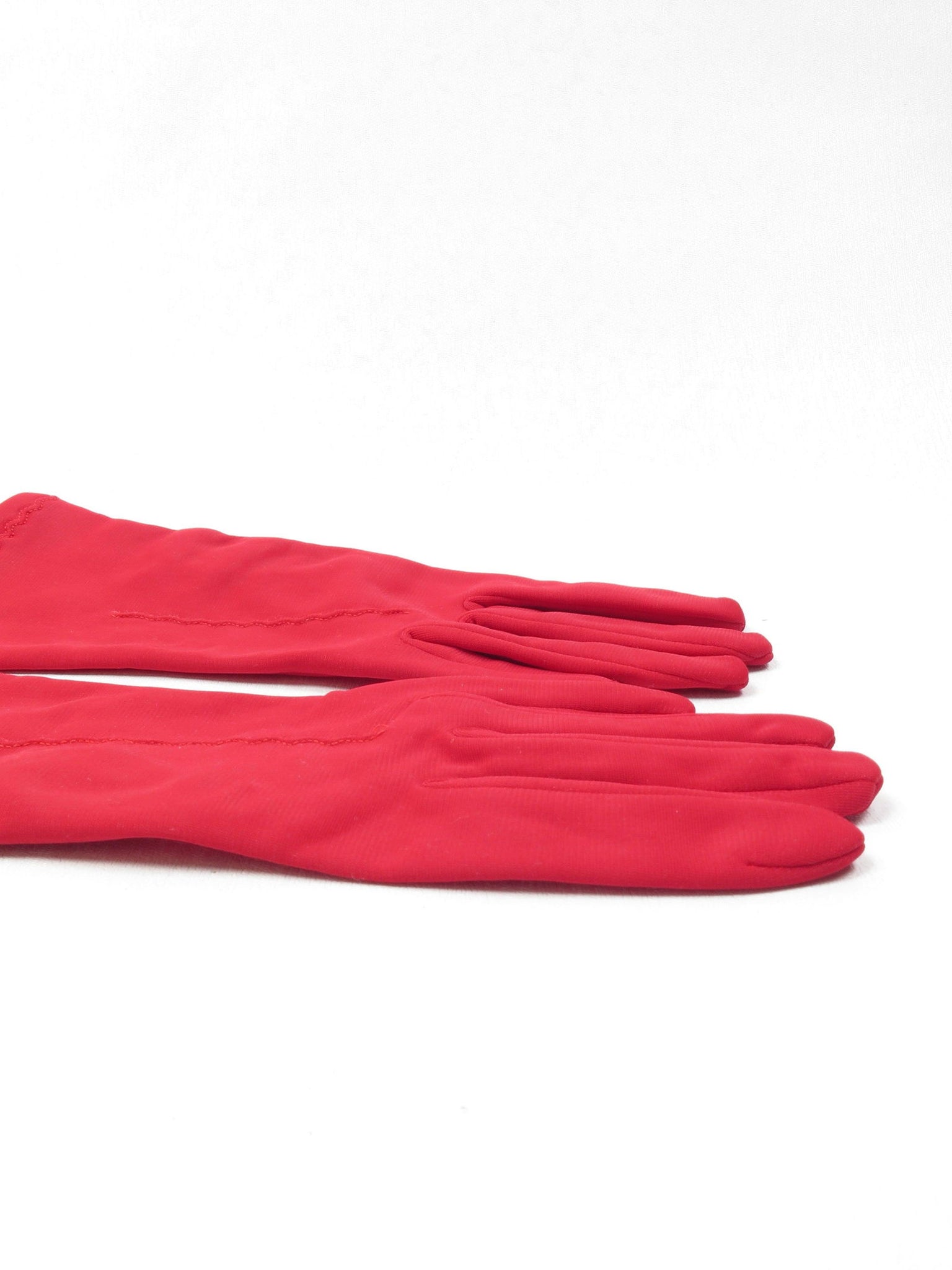 Women's Vintage Red Gloves Short Unworn - The Harlequin