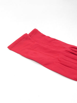 Women's Vintage Red Gloves Short Unworn - The Harlequin