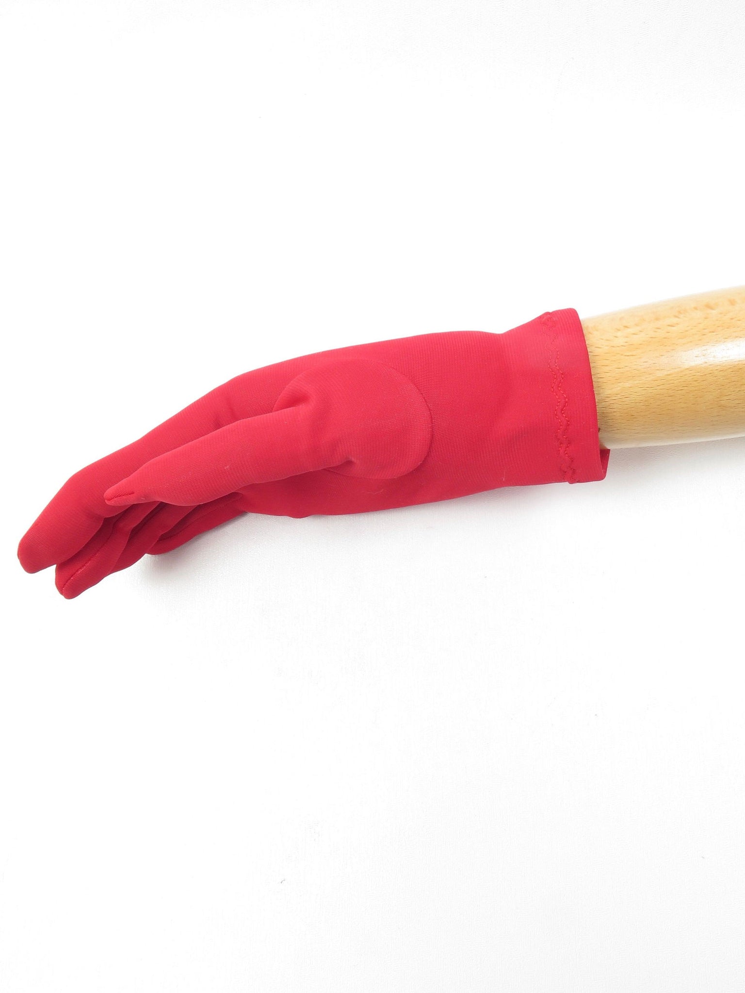Women's Vintage Red Gloves Short Unworn - The Harlequin