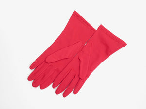 Women's Vintage Red Gloves Short Unworn - The Harlequin