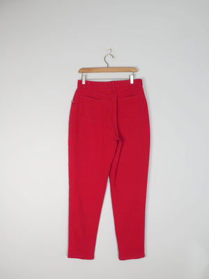 Women's Vintage Red Jinglers Mom Jeans 31" W - The Harlequin