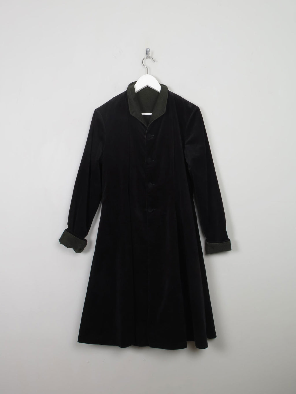 Women's Vintage Revisable Velvet & Corduroy Coat S/M - The Harlequin