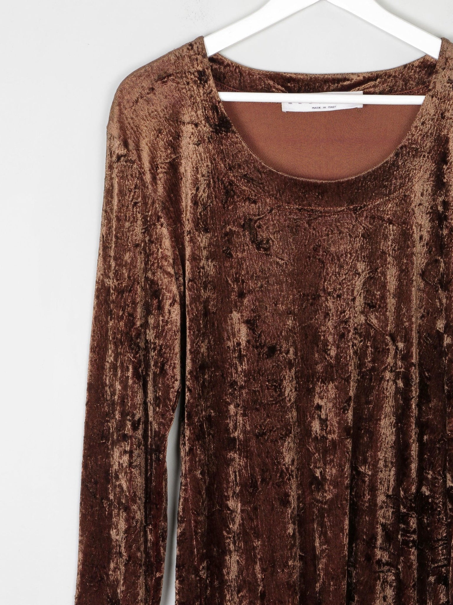 Women’s Vintage Rust Velvet Tunic Top M - The Harlequin