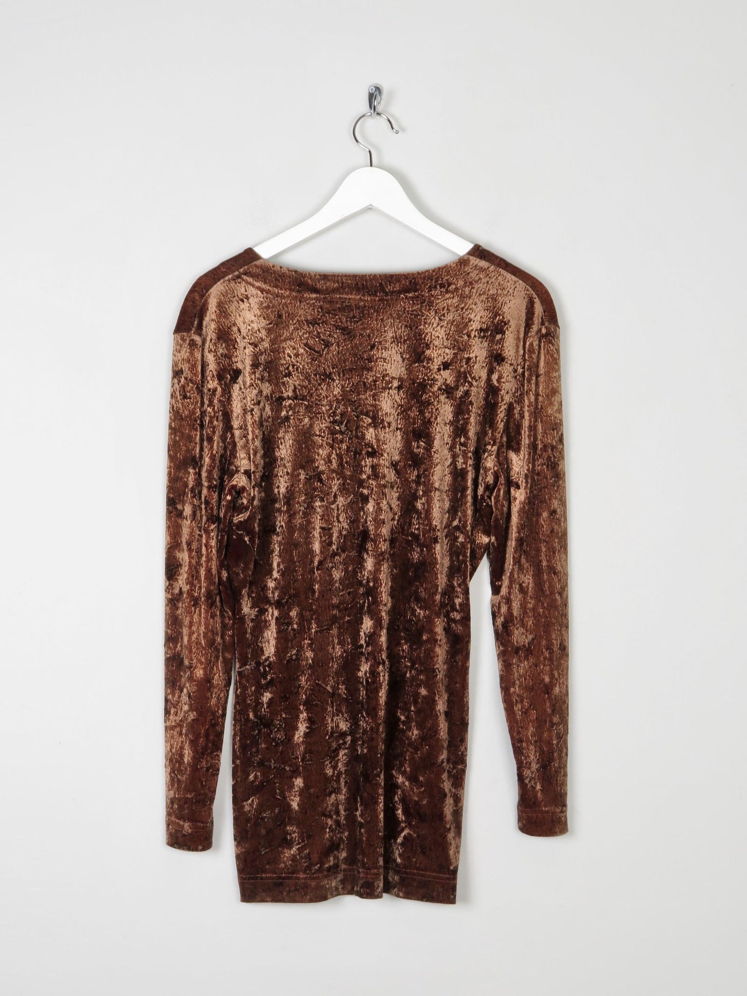 Women’s Vintage Rust Velvet Tunic Top M - The Harlequin