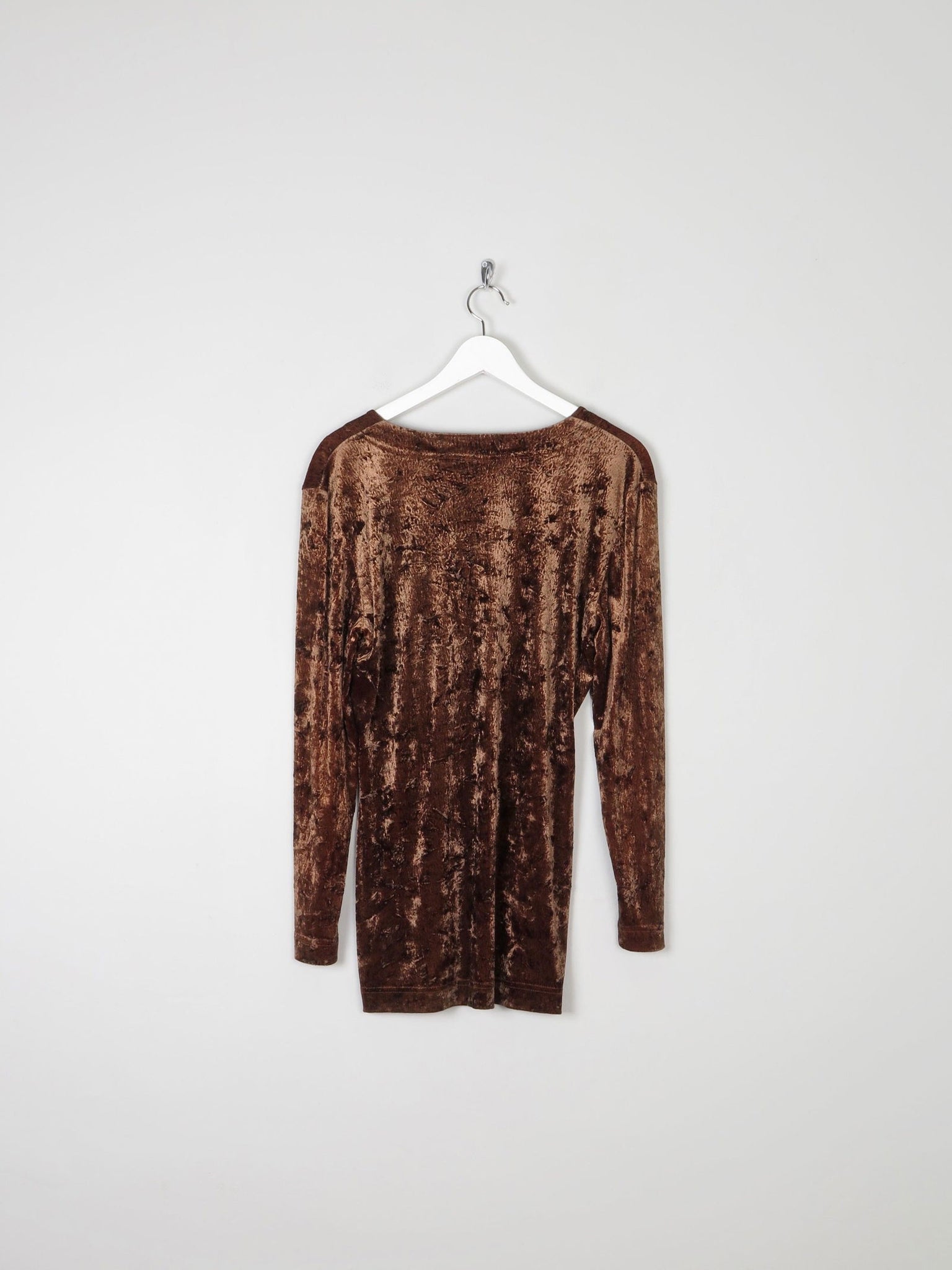 Women’s Vintage Rust Velvet Tunic Top M - The Harlequin