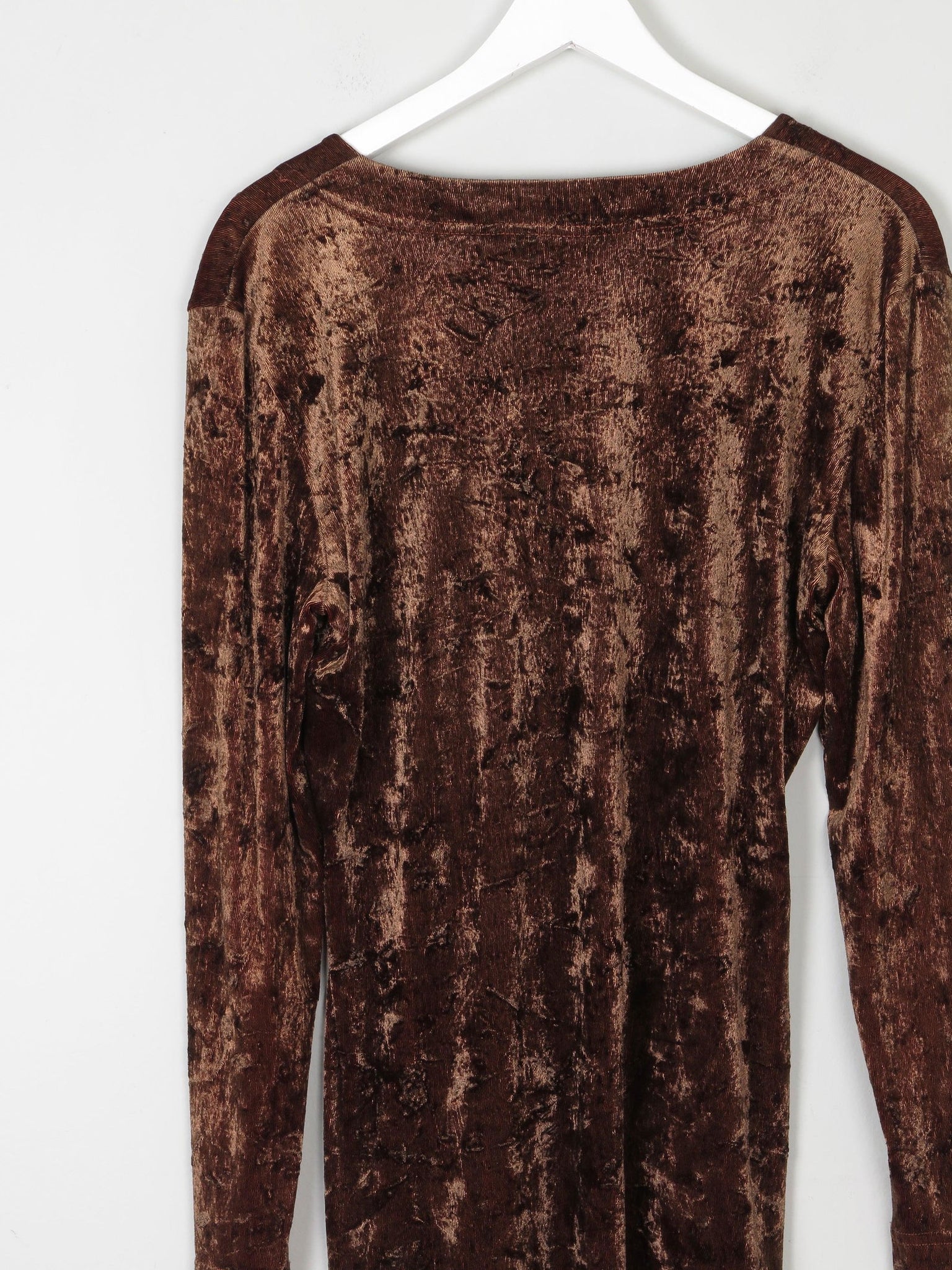 Women’s Vintage Rust Velvet Tunic Top M - The Harlequin