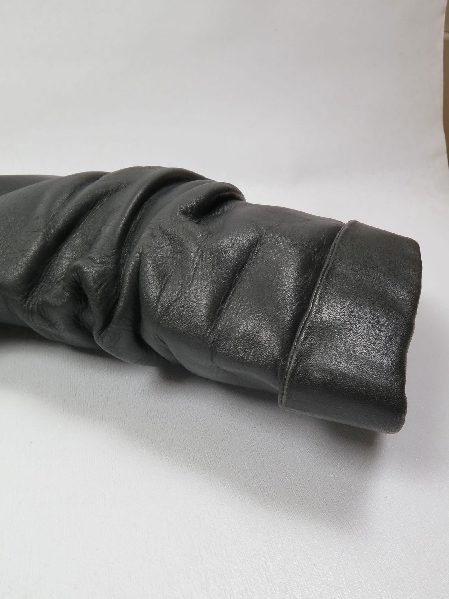Women's Vintage Short Black Leather Boots 39/6 - The Harlequin