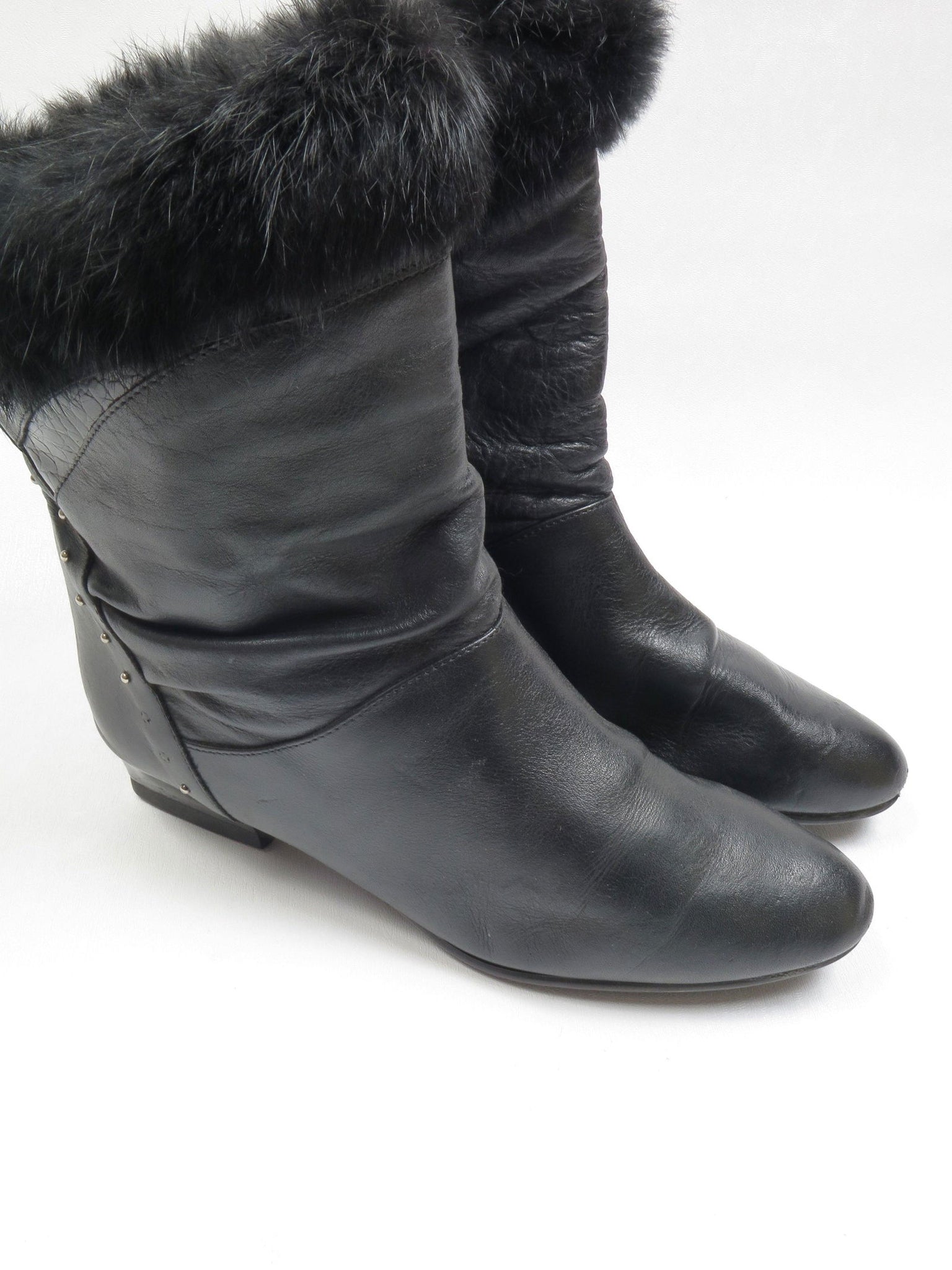 Women’s Vintage Short Leather Boots 7/40 - The Harlequin