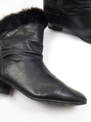 Women’s Vintage Short Leather Boots 7/40 - The Harlequin
