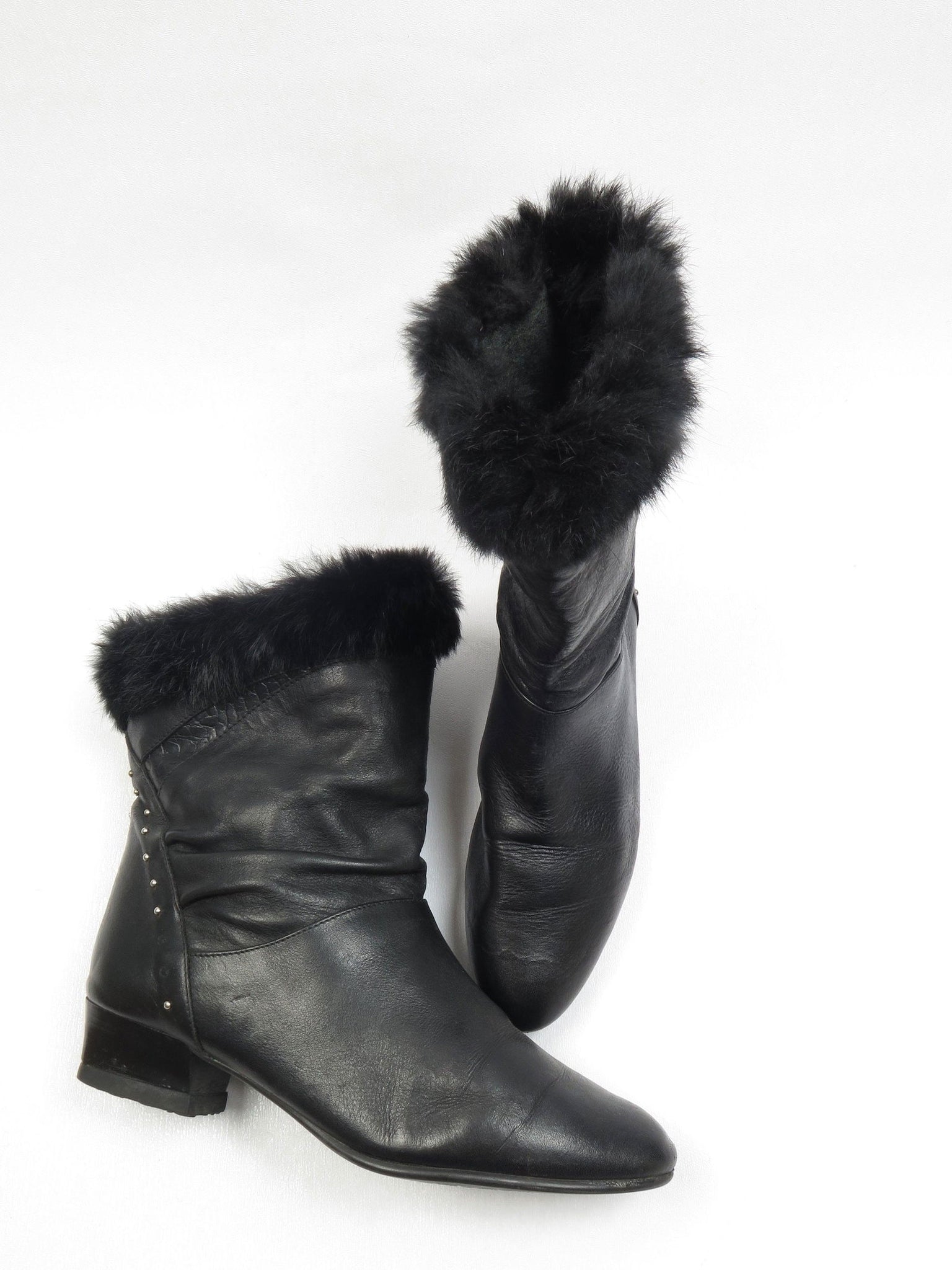 Women’s Vintage Short Leather Boots 7/40 - The Harlequin