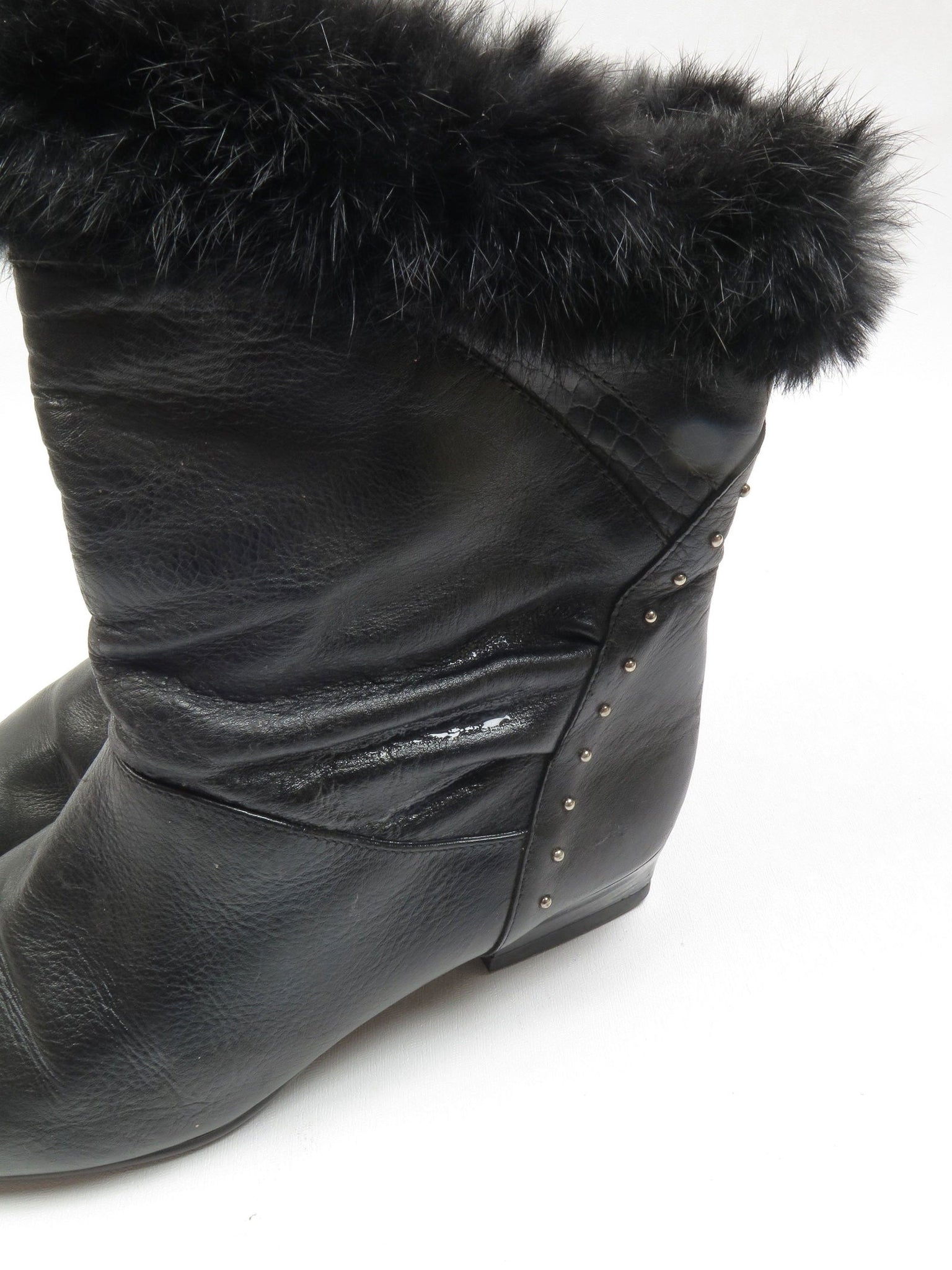 Women’s Vintage Short Leather Boots 7/40 - The Harlequin