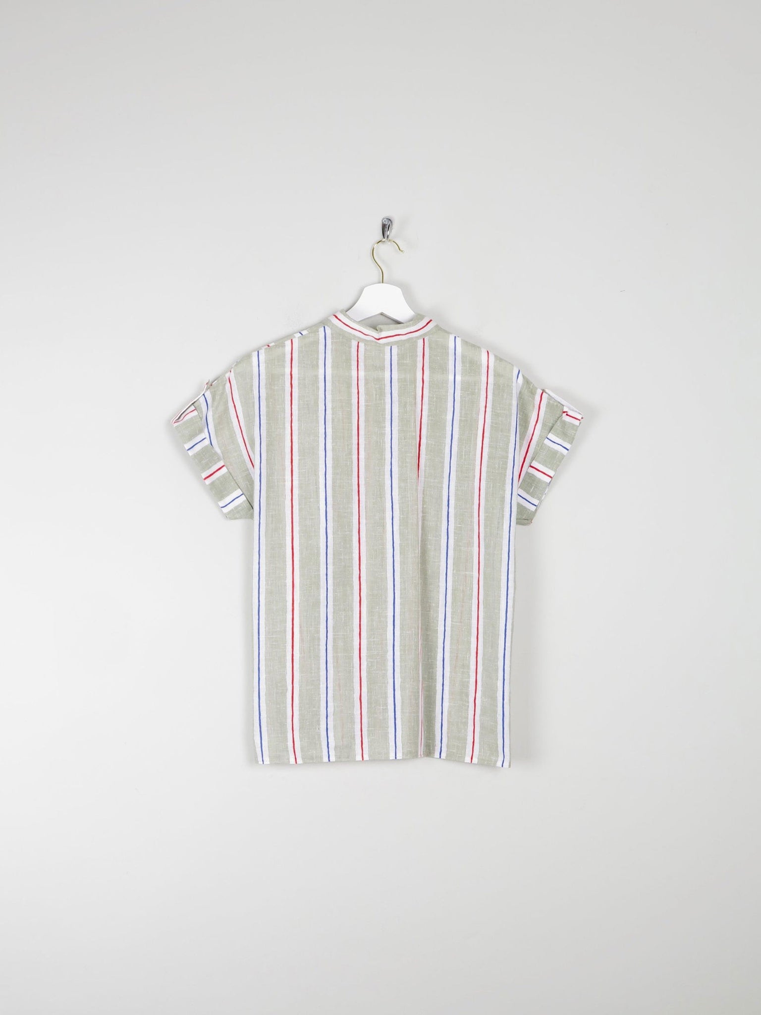 Women's Vintage Short Sleeve Striped Blouse 10/12 - The Harlequin