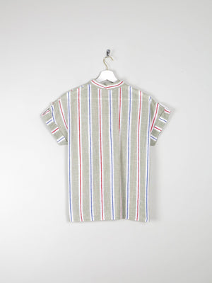 Women's Vintage Short Sleeve Striped Blouse 10/12 - The Harlequin