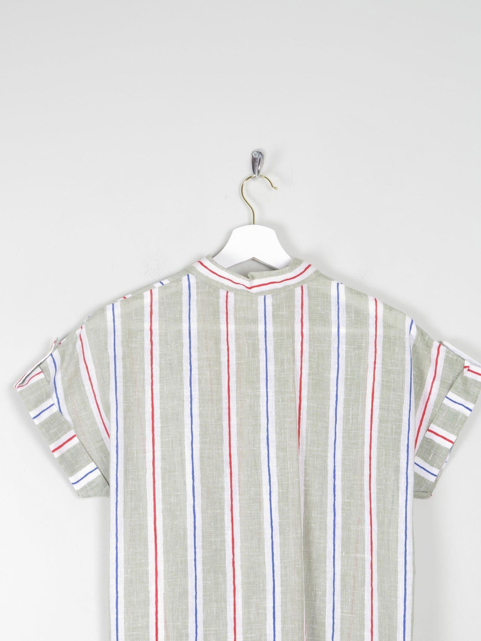 Women's Vintage Short Sleeve Striped Blouse 10/12 - The Harlequin