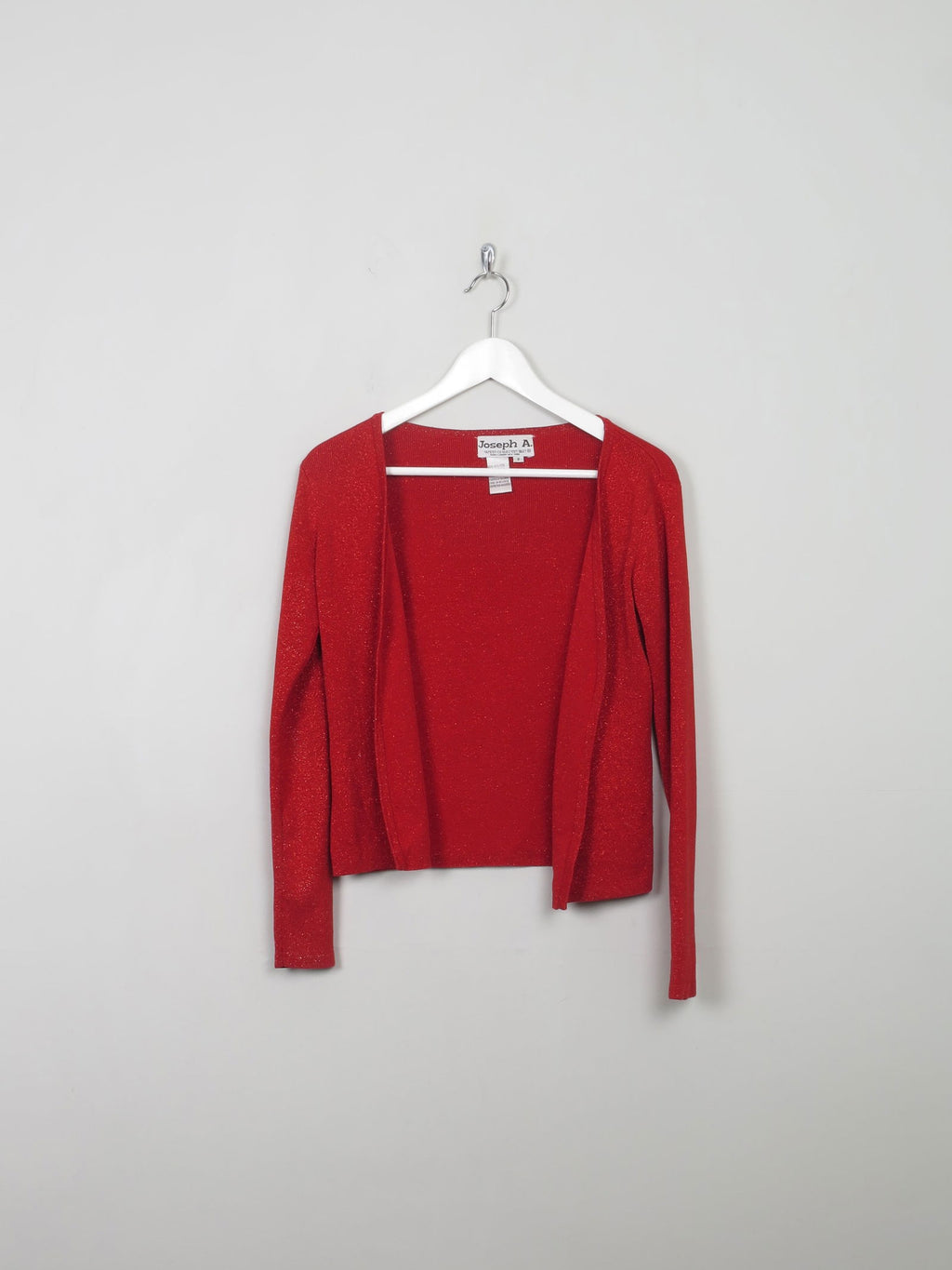 Women's Vintage Silk Red Lurex Knit Cardigan S - The Harlequin