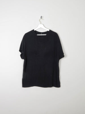 Women's Vintage Silk Short Sleeved Blouse With Embroidery M/L - The Harlequin