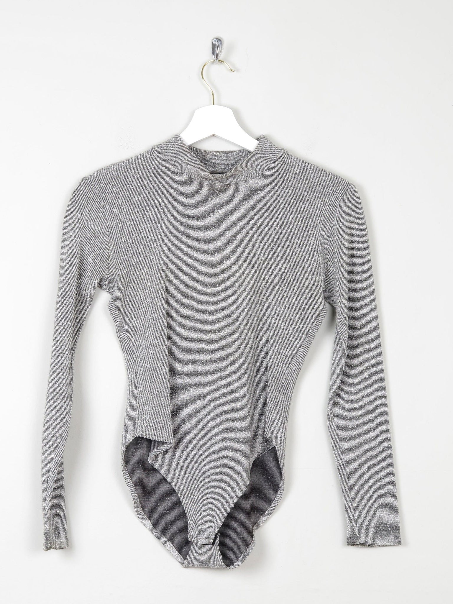 Women’s Vintage Silver Leotard Body Suit S/M - The Harlequin