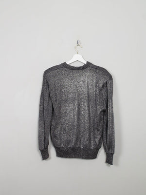 Women's Vintage Silver Lurex Jumper S/M - The Harlequin