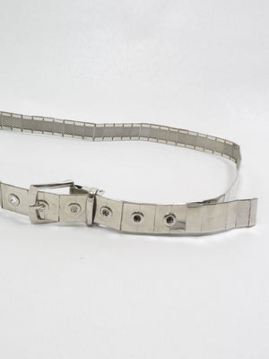 Women's Vintage Silver Metal Belt S-M - The Harlequin