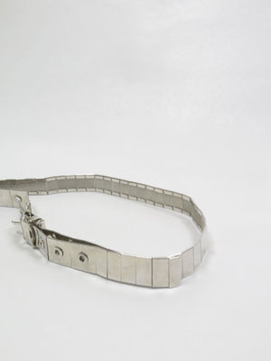 Women's Vintage Silver Metal Belt S-M - The Harlequin