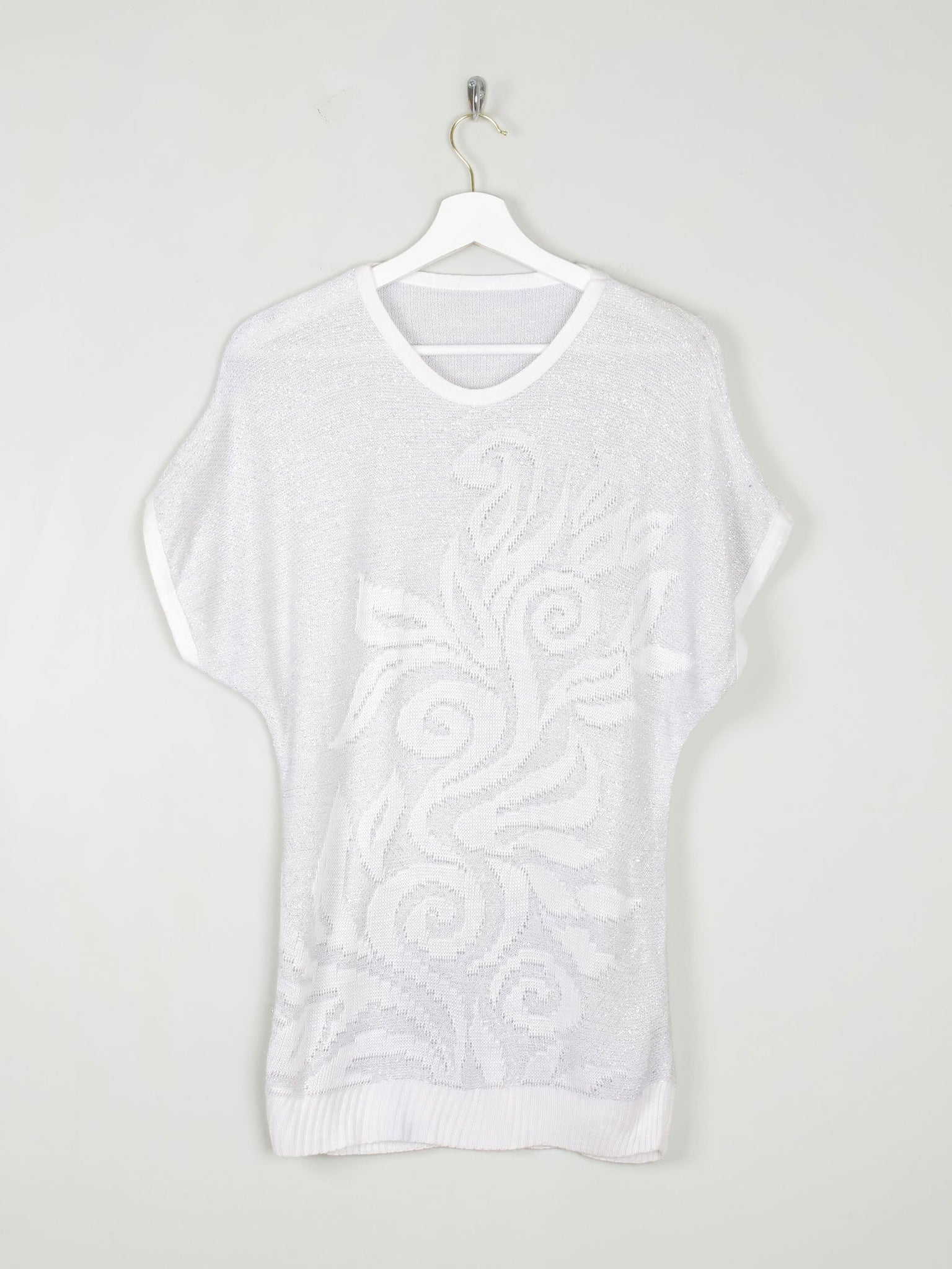 Women's Vintage Silver Top S/M - The Harlequin