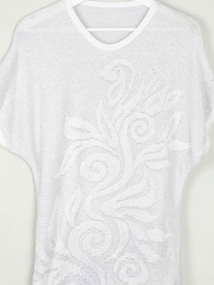Women's Vintage Silver Top S/M - The Harlequin