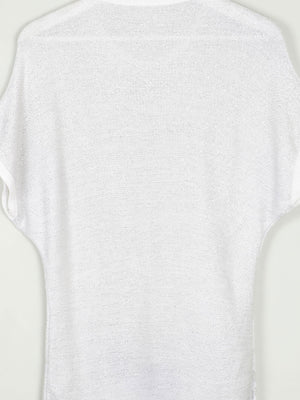 Women's Vintage Silver Top S/M - The Harlequin