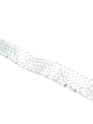 Women’s Vintage Silver Weave Belt M - The Harlequin