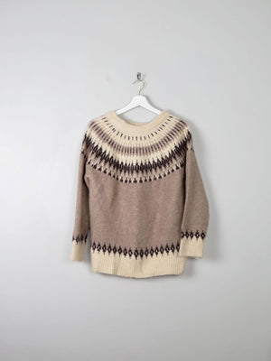 Women's Vintage Style Nordic  Jumper S/M - The Harlequin