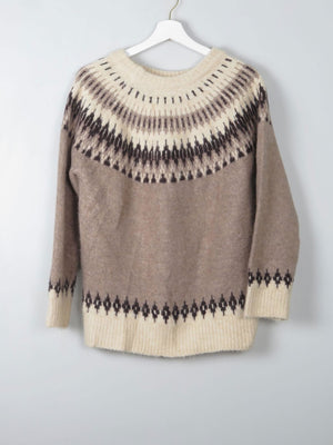 Women's Vintage Style Nordic  Jumper S/M - The Harlequin
