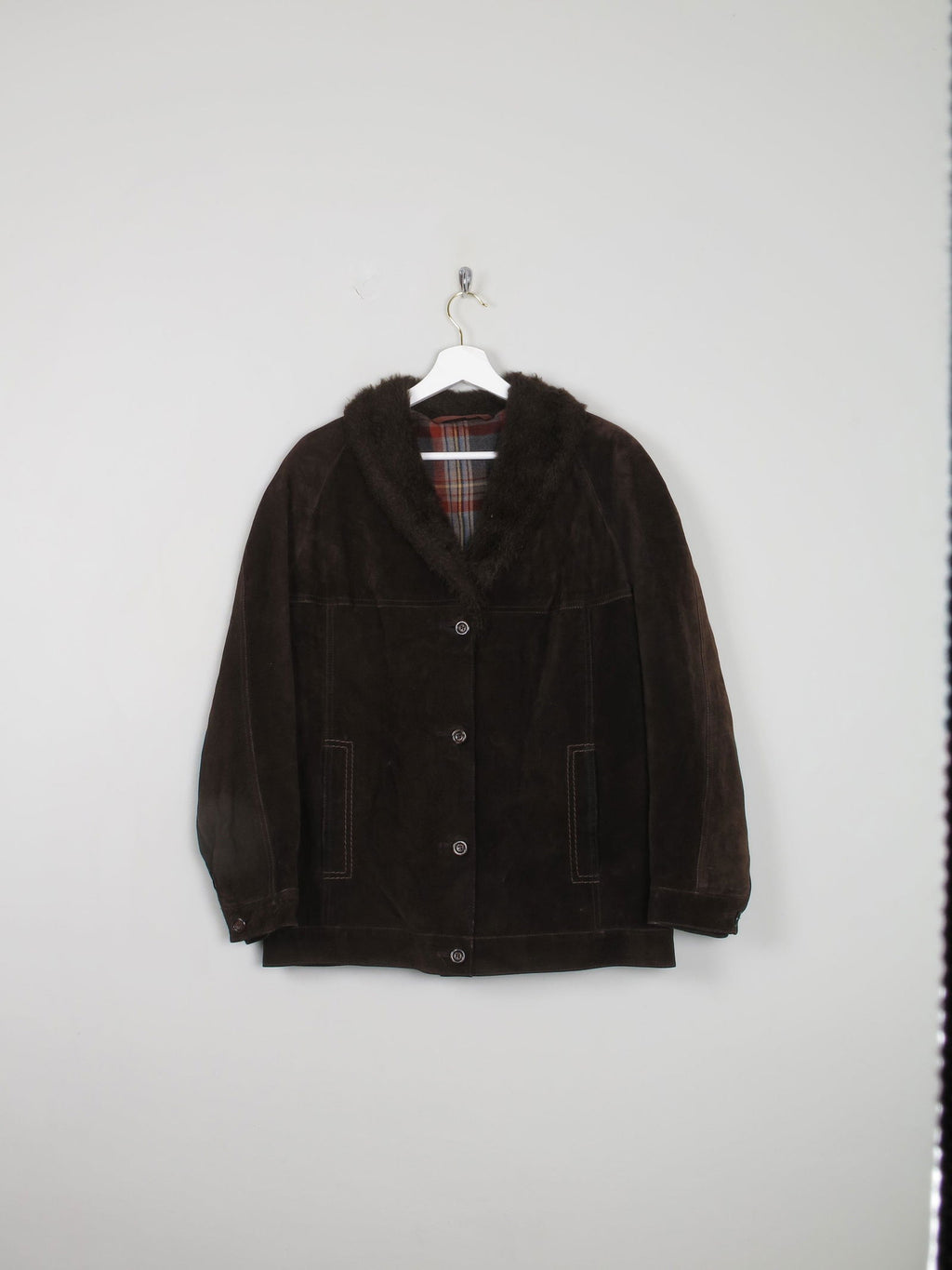 Women's Vintage Suede Jacket Brown 1960s S/M - The Harlequin