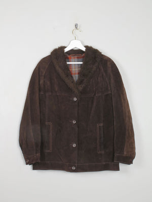 Women's Vintage Suede Jacket Brown 1960s S/M - The Harlequin