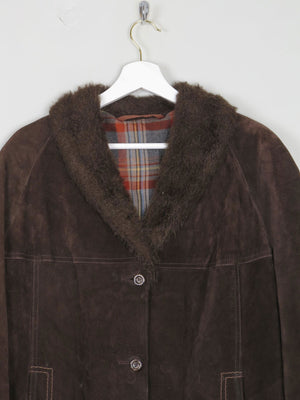 Women's Vintage Suede Jacket Brown 1960s S/M - The Harlequin