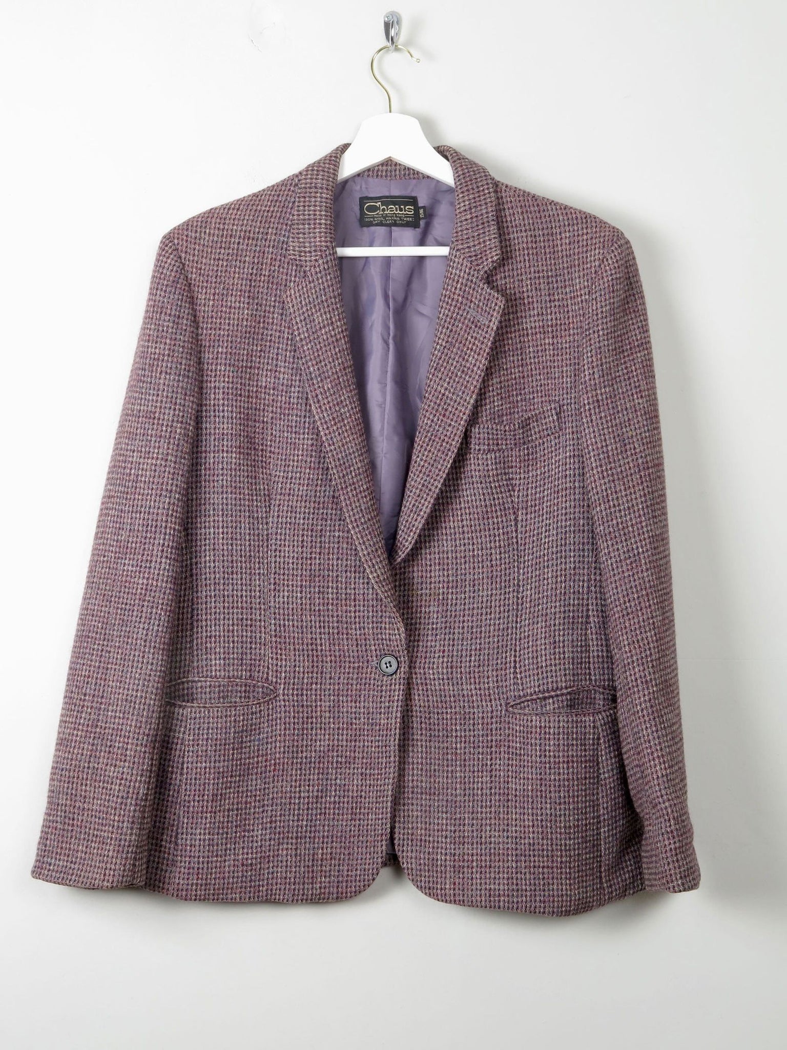 Women's Vintage Tweed Jacket S/M - The Harlequin