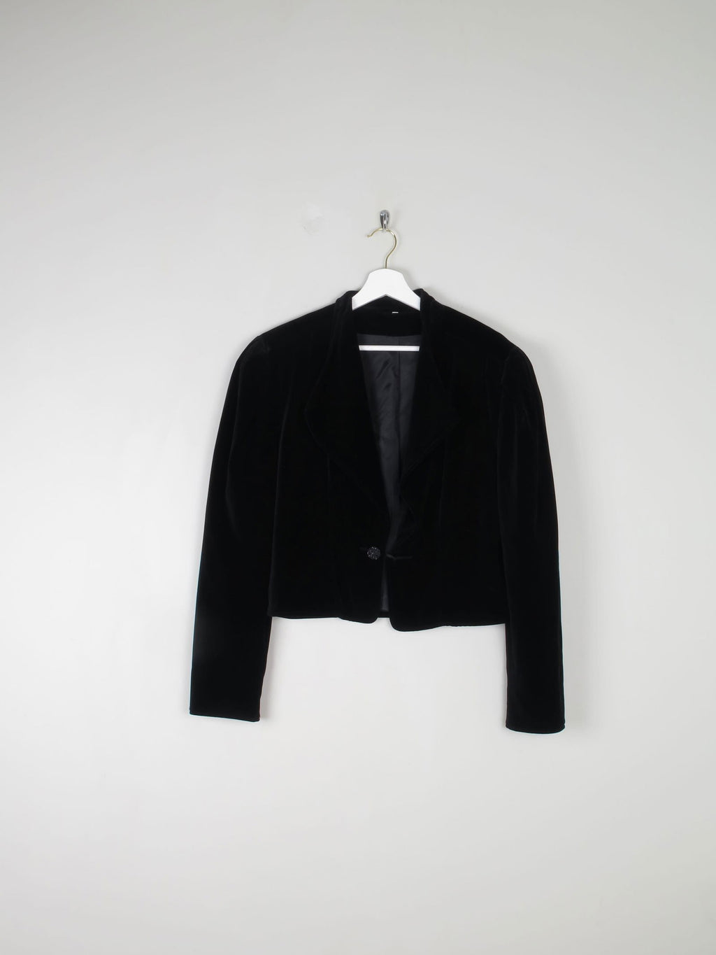 Women's  Vintage Velvet Cropped  Jacket S/M - The Harlequin