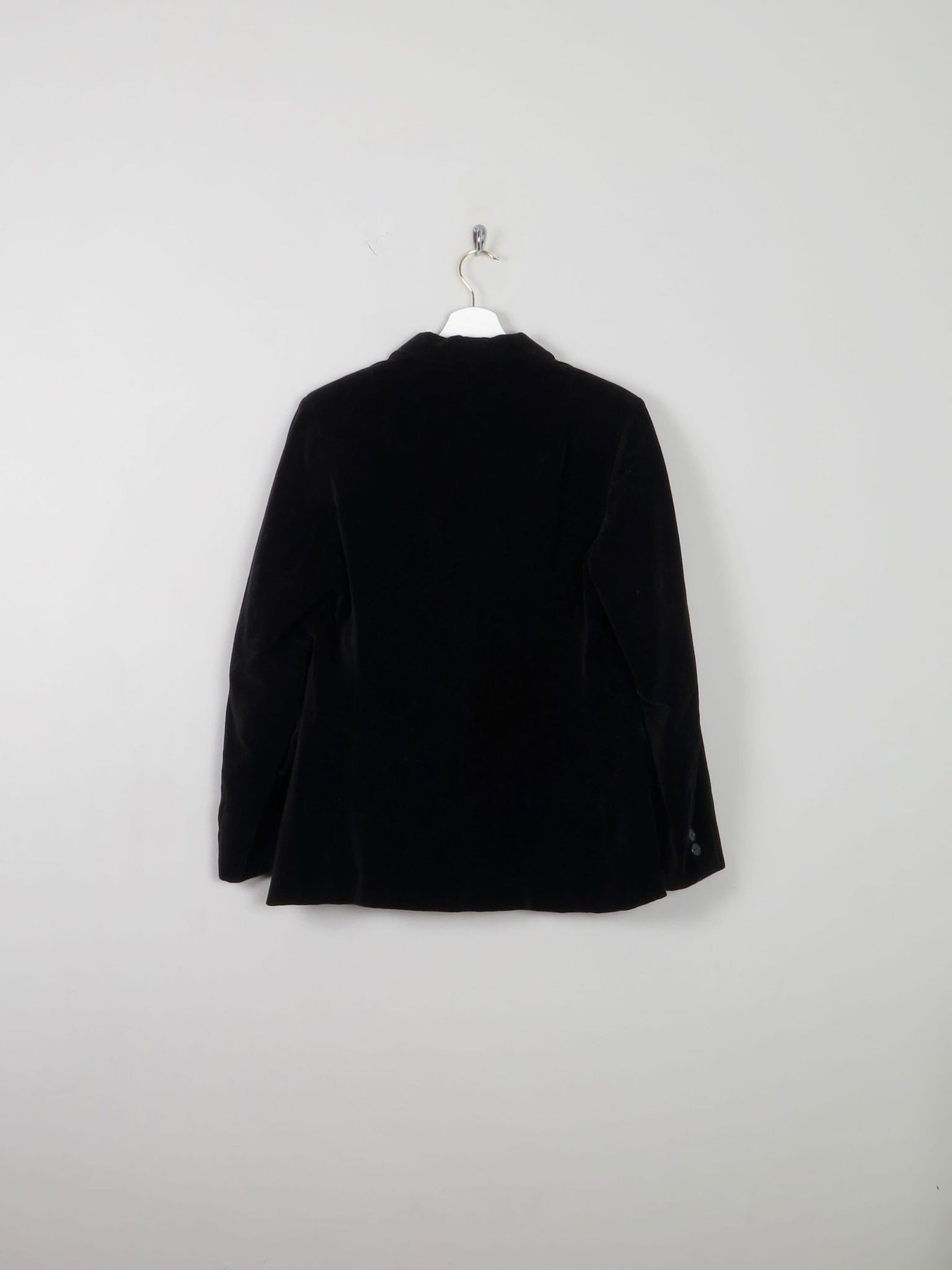 Women's Vintage Velvet Jacket Black Tailored S - The Harlequin