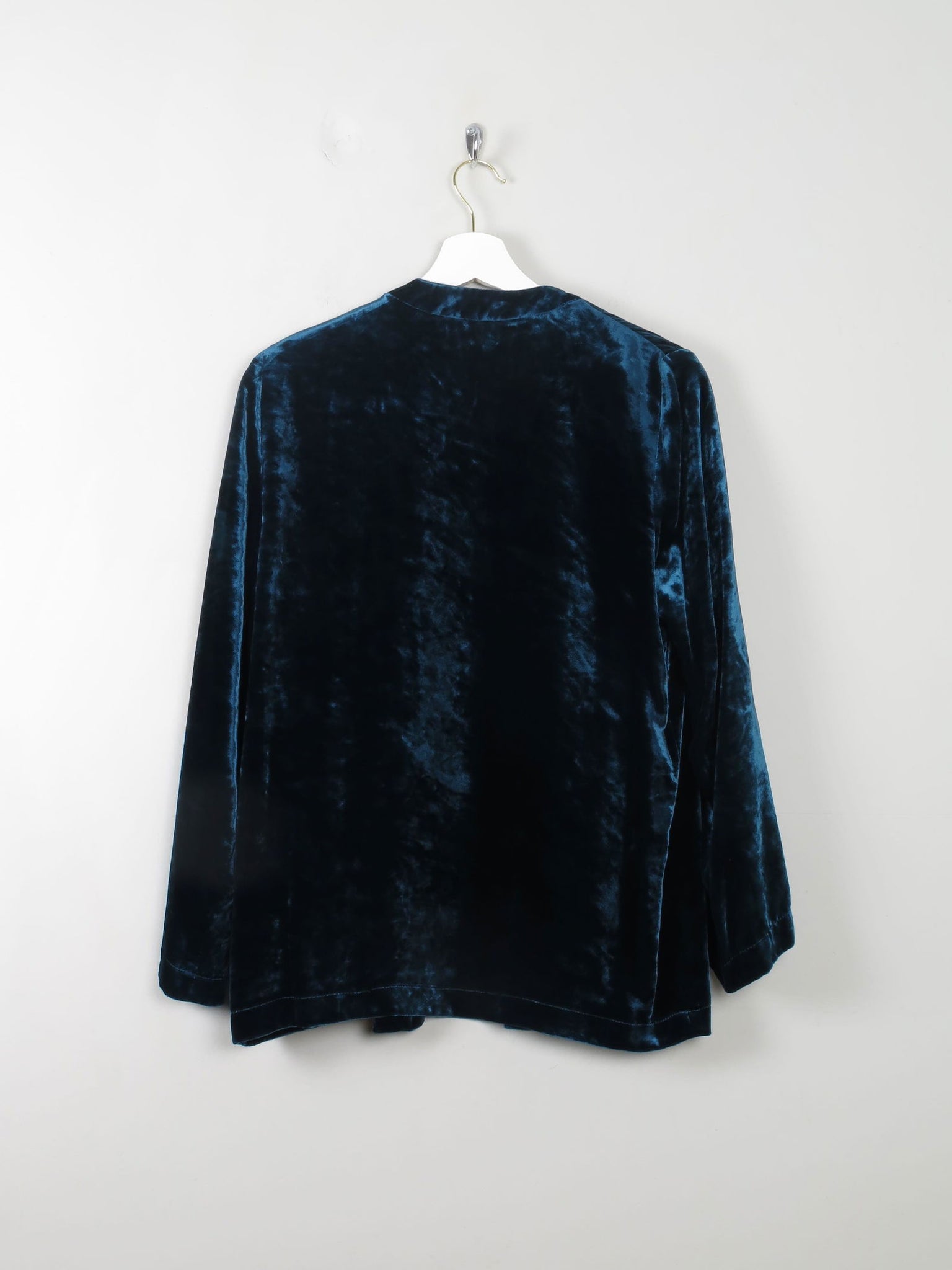 Women's Vintage Velvet Suit Petrol Blue XS/S - The Harlequin