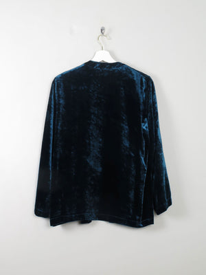 Women's Vintage Velvet Suit Petrol Blue XS/S - The Harlequin