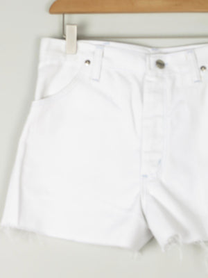 Women’s Vintage White Denim Shorts 28" *8* - The Harlequin