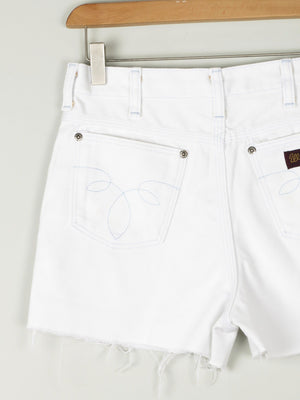 Women’s Vintage White Denim Shorts 28" *8* - The Harlequin