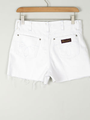 Women’s Vintage White Denim Shorts 28" *8* - The Harlequin